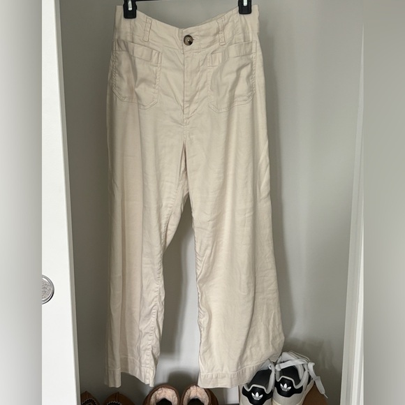 Anthropologie the Colette Cropped Wide-Leg Pants by Maeve: Linen Edition - Picture 3 of 5